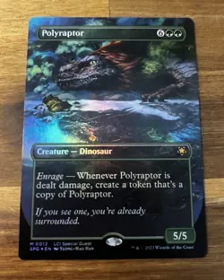 MTG Polyraptor Special Guests Creature Borderless Foil Green 0012 2023 LP - Image 1