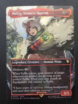 MTG -Yuffie, Materia Hunter 470 (Borderless) (Chocobo Track Foil) Final Fantasy - Image 1