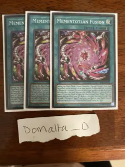3x Yugioh Mementotlan Fusion OP28-EN010 Super Rare NM/VLP Playset - Image 1