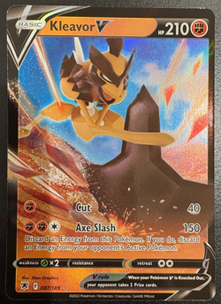 Pokemon TCG Kleavor V Astral Radiance 087/189 Ultra Rare NM - Image 1