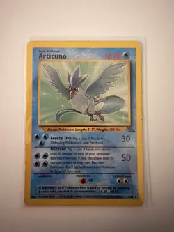 Pokemon TCG Articuno 17/62 Unlimited Non-Holo Rare Fossil Set 1999 - Image 1