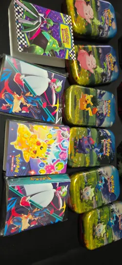 Pokemon TCG Tins Empty Mini Tins Bundle pocket binders job a lot - Image 2