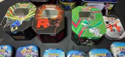 Pokemon TCG Tins Empty Mini Tins Bundle pocket binders job a lot - Image 3