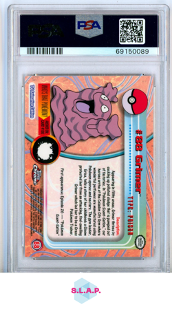 GRIMER POKEMON 88 2000 TOPPS CHROME POKEMON T.V. CHROME ENGLISH PSA 9 - Image 2