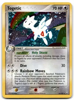 2004 EX - Team Rocket Returns Togetic Stage 1/Rare Holo #14 LP - Image 1