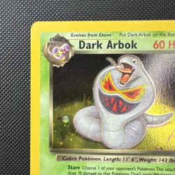 Pokemon Dark Arbok 2/82 Team Rocket 2000 60 HP Holo Rare Holo English - Image 2