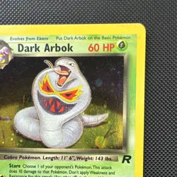Pokemon Dark Arbok 2/82 Team Rocket 2000 60 HP Holo Rare Holo English - Image 3