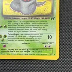 Pokemon Dark Arbok 2/82 Team Rocket 2000 60 HP Holo Rare Holo English - Image 4