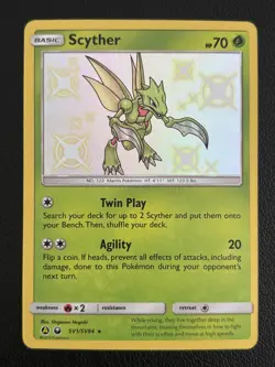 Scyther SV1/SV94 Hidden Fates Baby Shiny Holo Pokemon TCG - NM - Image 1