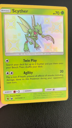 Scyther SV1/SV94 Hidden Fates Baby Shiny Holo Pokemon TCG - NM - Image 2