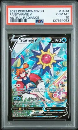 2022 Starmie V TG13/TG30 Astral Radiance Trainer Gallery Full Art Card PSA 10 - Image 3