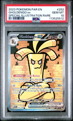 2023 POKEMON PAR EN-PARADOX RIFT SPECIAL ILLUSTRATION RARE GHOLDENGO EX PSA 10 - Image 1