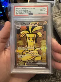 2023 POKEMON JPN SV3A-RAGING SURF SPECIAL ART RARE #087 GHOLDENGO EX PSA 10 - Image 1