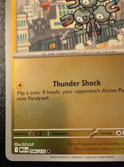 Magneton 046/132 Reverse Holo Common Mega Evolution Pokemon TCG - Image 4