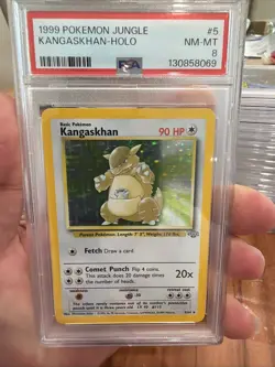 1999 POKEMON JUNGLE #5 KANGASKHAN-HOLO PSA 8 - Image 4