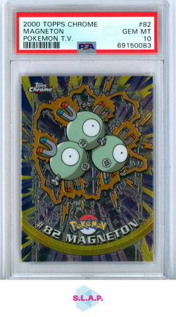 MAGNETON POKEMON 82 2000 TOPPS CHROME POKEMON T.V. CHROME ENGLISH PSA 10 - Image 1