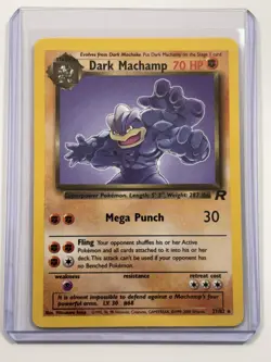 Dark Machamp Team Rocket NM Pokemon English TCG Vintage Non Holo - Image 1