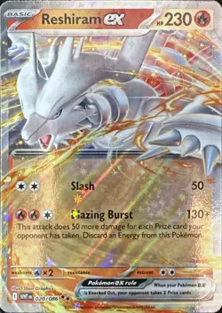 Pokemon TCG Reshiram ex 020/086 SV: White Flare Double Rare - Image 1