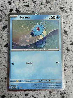 Horsea 137 SVP Pokemon TCG Black Star Promo With Swirl. - Image 1
