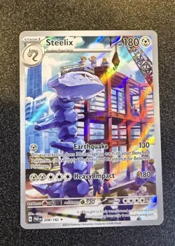STEELIX 2023 POKEMON PARADOX RIFT ILLUSTRATION RARE 208/182 Q5276 - Image 1