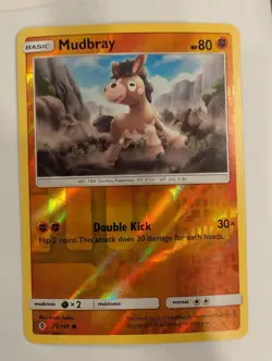 Mudbray 75/145 Guardians Rising Pokemon Reverse Holo Foil Nice! - Image 1
