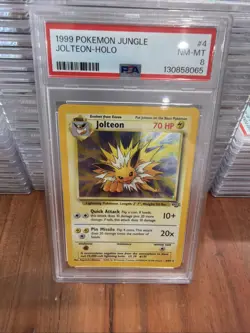 1999 Pokemon, Jolteon 20/64 Jungle Regular, Non Holo PSA 8 - Image 1
