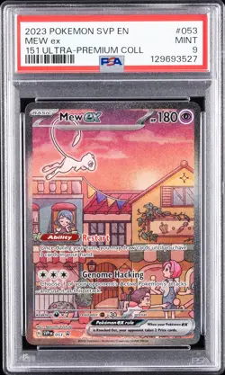 2023 POKEMON SVP EN-SV BLACK STAR PROMO 151 ULTRA-PREM COLL #053 MEW EX PSA 9 - Image 1