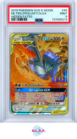 MLTRS/ZPDS/ARTCN.GX HIDDEN FATES POKEMON SUN & MOON HIDDEN FATES 2019 44 PSA 9 - Image 1
