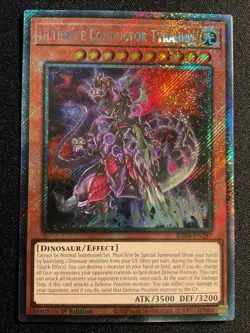 Yugioh - Ultimate Conductor Tyranno (Platinum Secret Rare) RA04-EN287 - NM - Image 1
