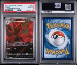 Pokemon TCG Scizor PSA 8 Obsidian Flames 205 Illustration Rare Obsidian Flames - Image 3