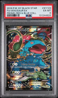 2016 POKEMON XY PROMO RED & BLUE COLLECTION FULL ART/VENUSAUR EX PSA 6 - Image 3