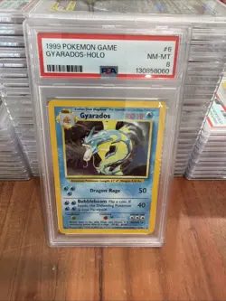 1999 POKEMON BASE SET UNLIMITED #6 GYARADOS HOLO PSA 8 - Image 1