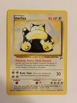 Pokemon TCG Snorlax 30/130 Base Set 2 Non Holo Rare LP - Image 1
