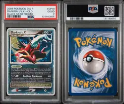 2008 POKEMON DIAMOND & PEARL BLACK STAR PROMO #DP19 DARKRAI LV.X-HOLO PSA 2 - Image 3