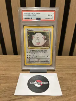 PSA 6 Chansey 1/102 Base Set Pokemon Card MINT - Image 1