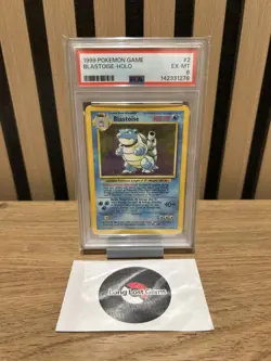 PSA 6 Blastoise 2/102 Base Set Pokemon Card MINT - Image 1