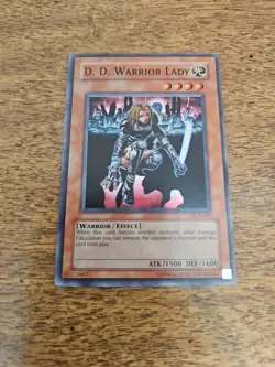 D.D. Warrior Lady DCR-027 Dark Crisis Unlimited Yugioh Trading Card LP - Image 1