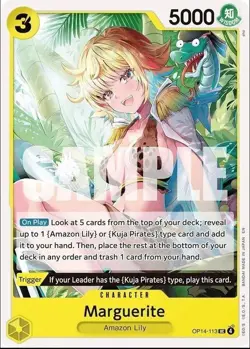 Marguerite OP14-113 The Azure Sea's Seven Regular One Piece Card Game Set 14 UC - Image 1