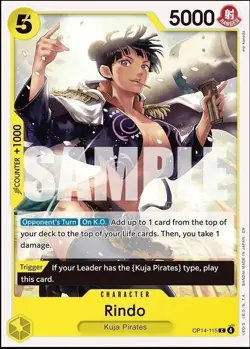 Rindo OP14-115 The Azure Sea's Seven One Piece Card Game Common NM - Image 1