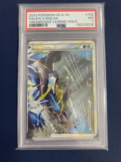 Palkia & Dialga Legend Set PSA 9 Top & PSA 7 Bottom Pokemon TCG Card Triumphant - Image 4