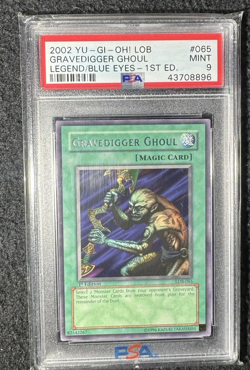 PSA 9 - Yu-Gi-Oh Card - LOB-065 - GRAVEDIGGER GHOUL (rare) *1st Edition* - MINT - Image 3