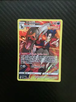 HOUNDOOM TG10/TG30, HOLO, SINGLE STRIKE, FULL ART, POKEMON CARD (NM) - Image 1