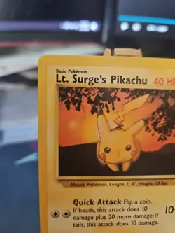 Pokemon TCG Lt. Surge's Pikachu Card #84/132 Gym Challenge, Regular Non-Holo NM - Image 2