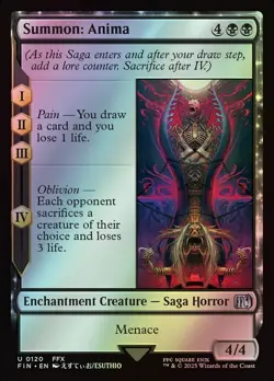 MTG Magic FIN Final Fantasy - 1x FOIL EN NM 0120 U Summon: Anima - Image 1