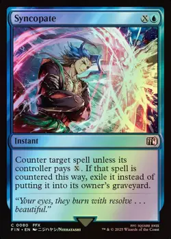 MTG Magic FIN Final Fantasy - 1x FOIL EN NM 0080 C Syncopate - Image 1
