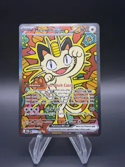 Meowth EX Full Art Holo Pokemon Card 121/088 HP 170 PDR Basic - Image 1