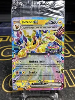 Pokemon Jolteon EX TCG Prismatic Evolutions Stamped Promo Card 030/131 Sealed - Image 2