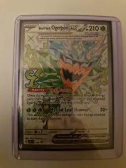 1x Teal Mask Ogerpon ex SVP 166 - Black Star PROMO Full Art Card Holo Rare MINT - Image 1