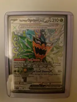 1x Teal Mask Ogerpon ex SVP 166 - Black Star PROMO Full Art Card Holo Rare MINT - Image 2