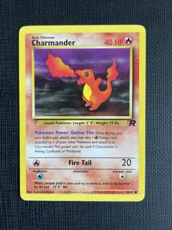 Charmander 50/82 Team Rocket Set - Common - LP/NM - Pokemon TCG Card WOTC - Image 1